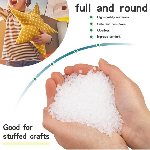 NEW 600g/21 oz Stuffing Beads, Bean Bag Filler Beads, Stuffing Beads for Stuffed - Picture 5 of 7